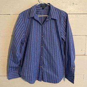 Ralph Lauren Mens Dress Button Up in Blue